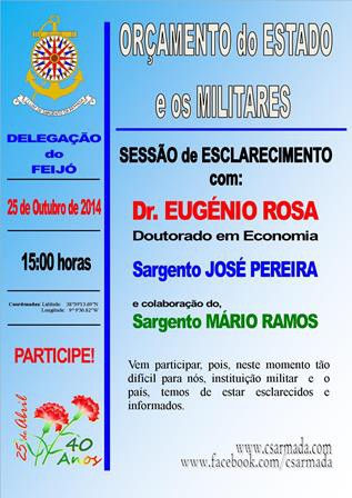 25-10-2014 Sessão de esclarecimento "Orçamento do Estado e os Militares"