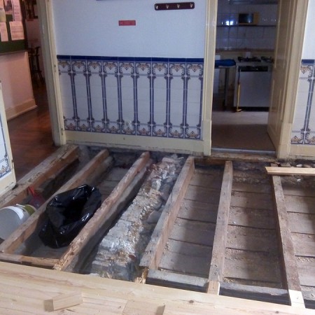 Obras no Restaurante na Sede